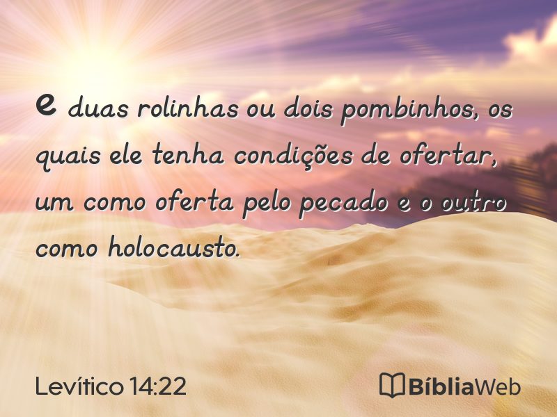 Levítico 14:22 em imagem para compartilhar