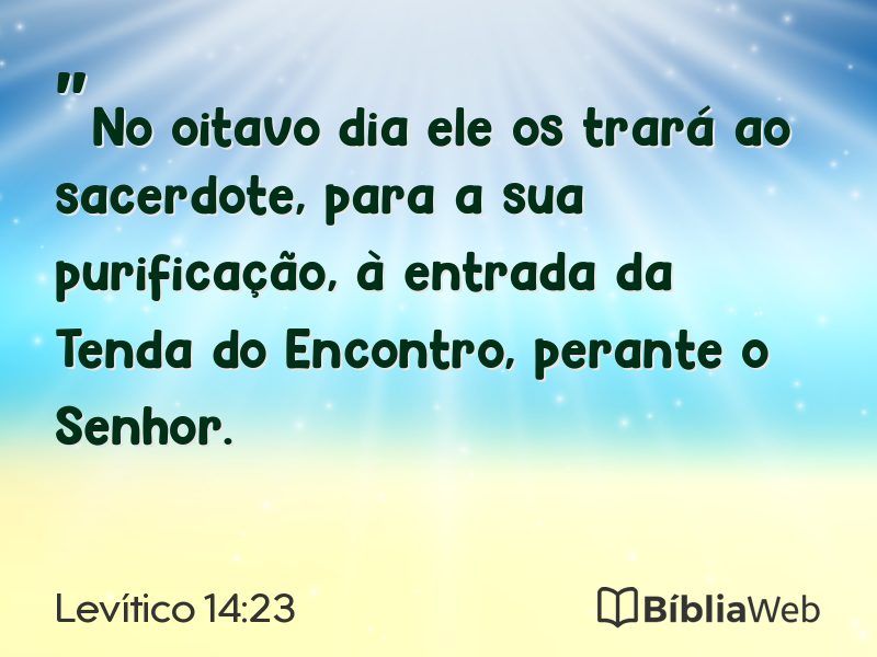 Levítico 14:23 em imagem para compartilhar