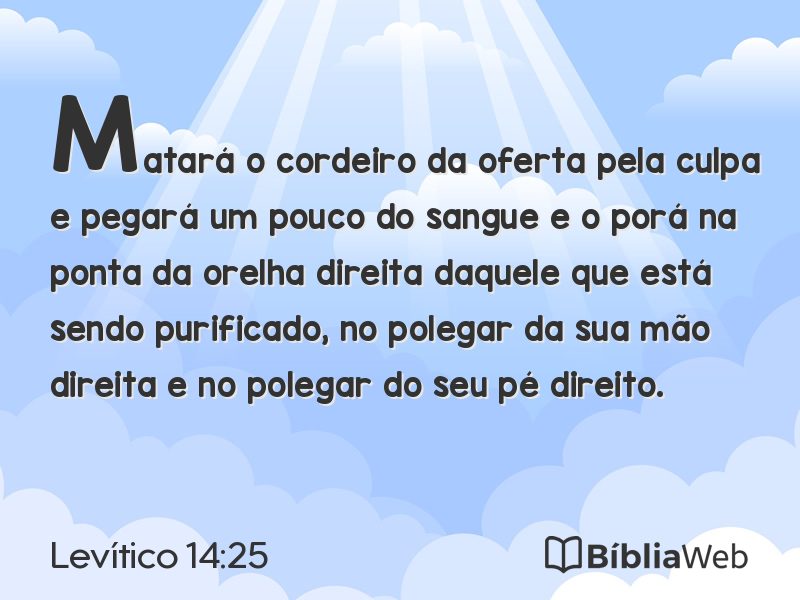 Levítico 14:25 em imagem para compartilhar