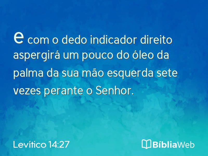 Levítico 14:27 em imagem para compartilhar