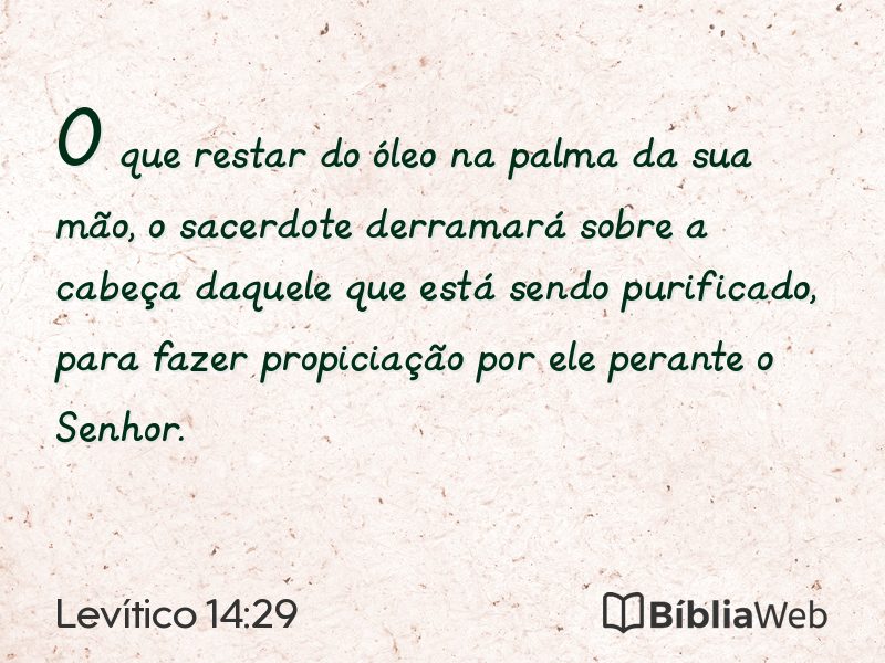 Levítico 14:29 em imagem para compartilhar