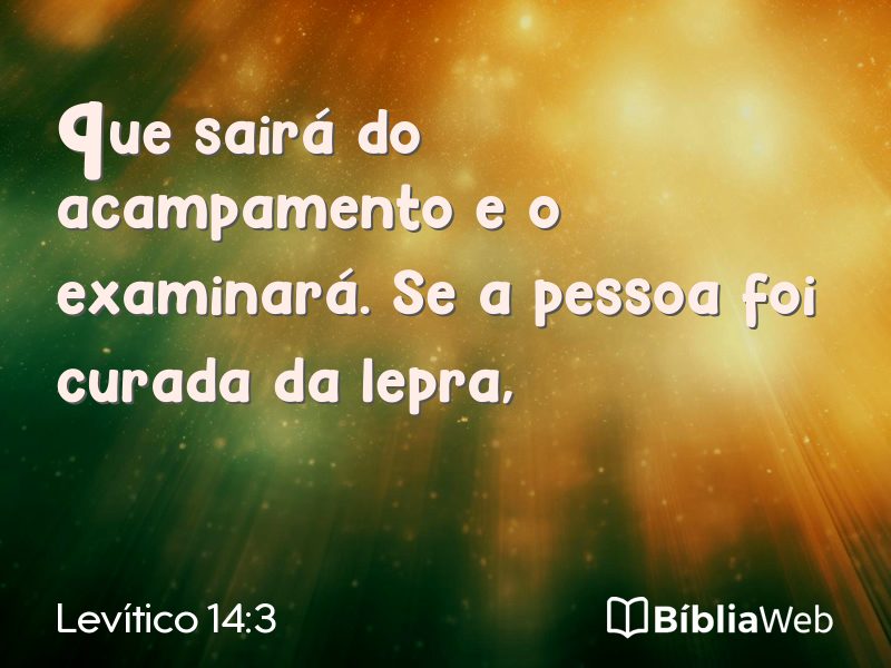 Levítico 14:3 em imagem para compartilhar