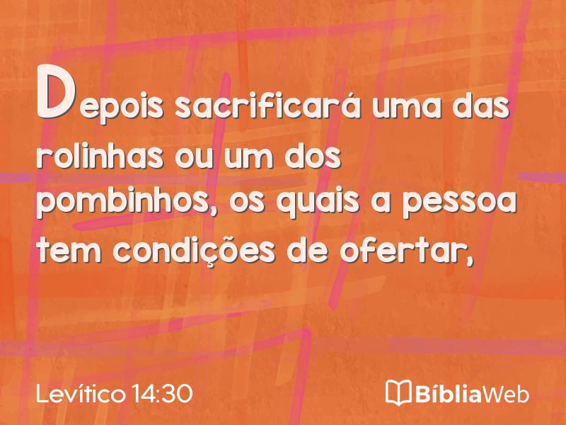 Levítico 14:30 em imagem para compartilhar