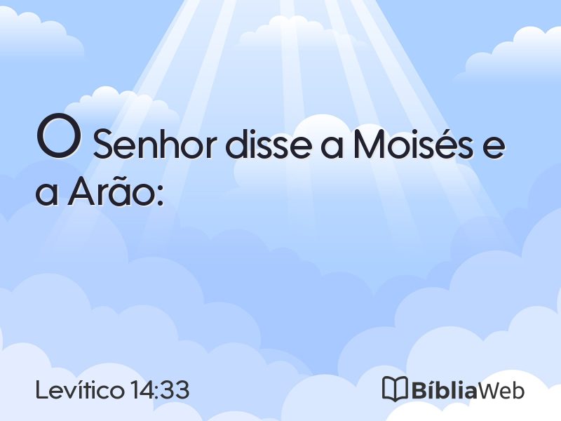 Levítico 14:33 em imagem para compartilhar