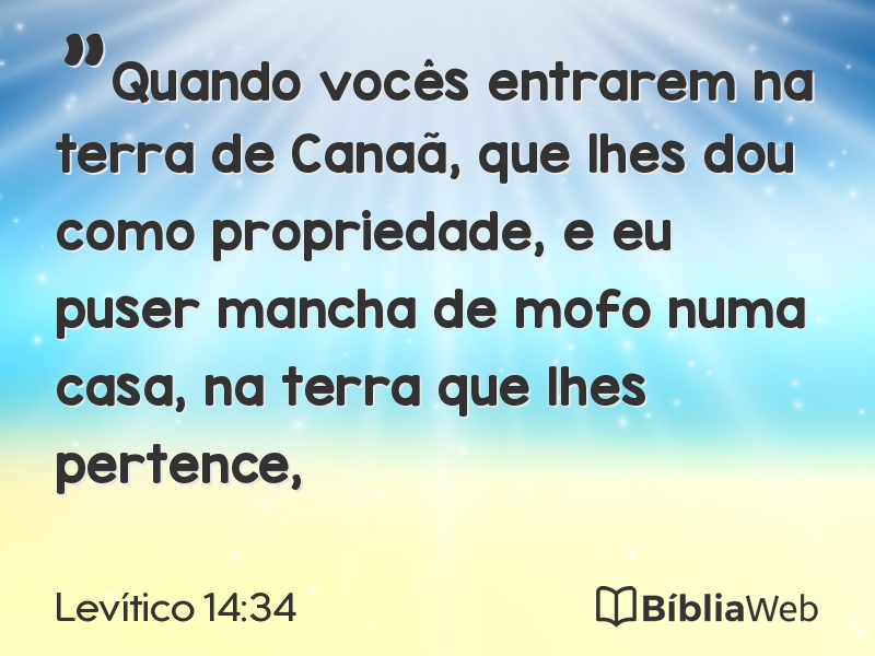 Levítico 14:34 em imagem para compartilhar