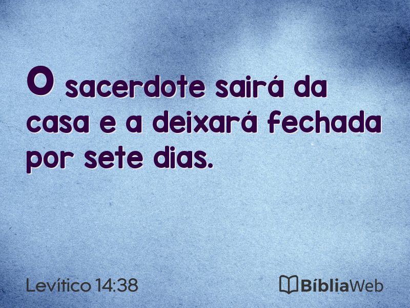 Levítico 14:38 em imagem para compartilhar