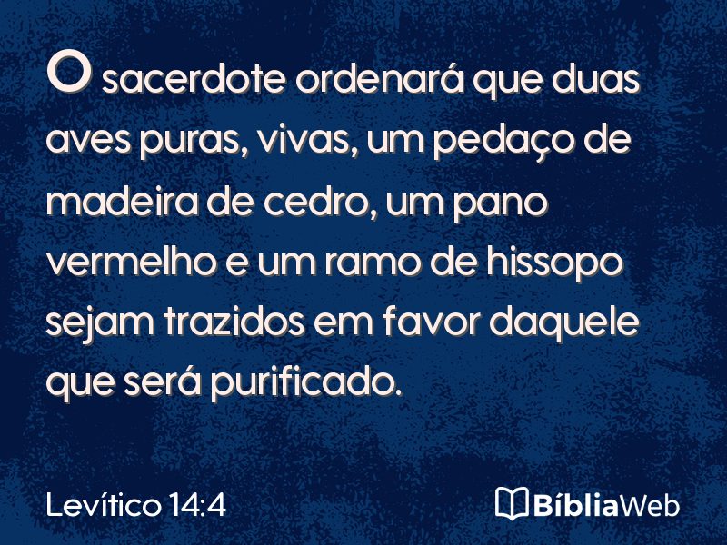 Levítico 14:4 em imagem para compartilhar