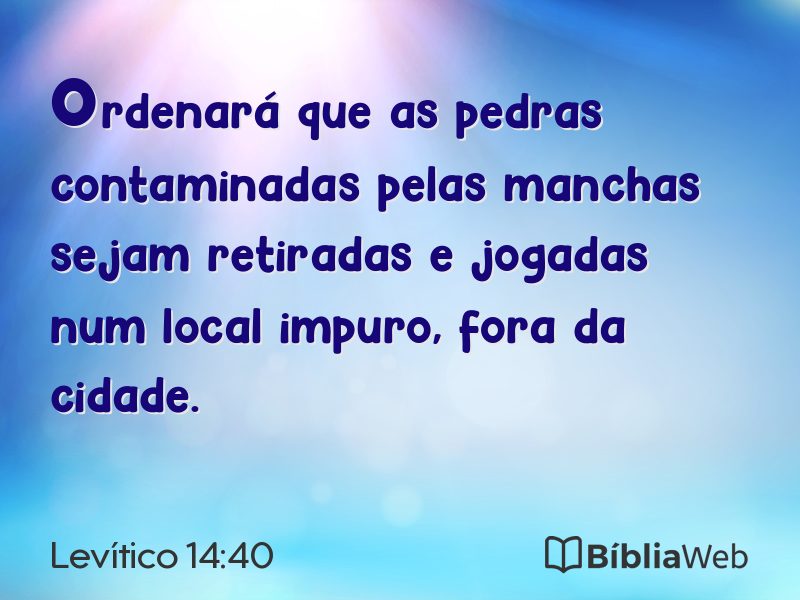 Levítico 14:40 em imagem para compartilhar