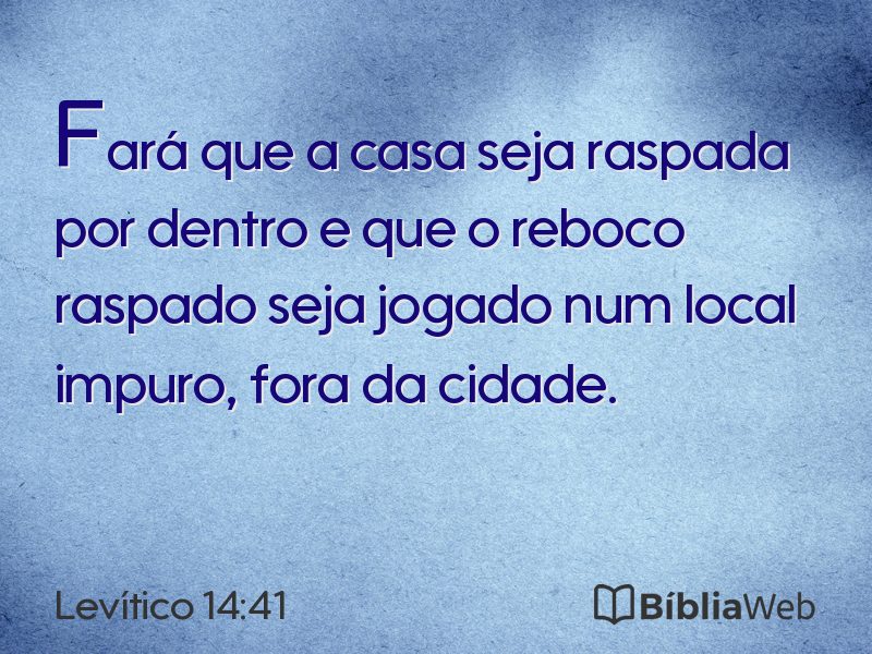Levítico 14:41 em imagem para compartilhar