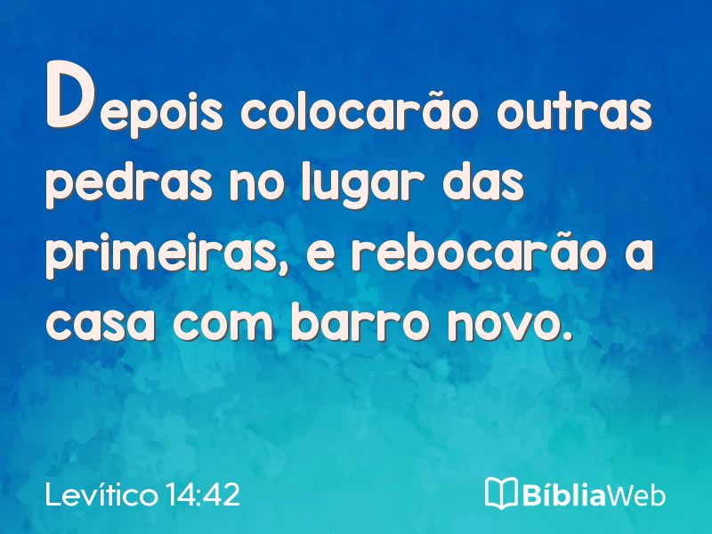 Levítico 14:42 em imagem para compartilhar