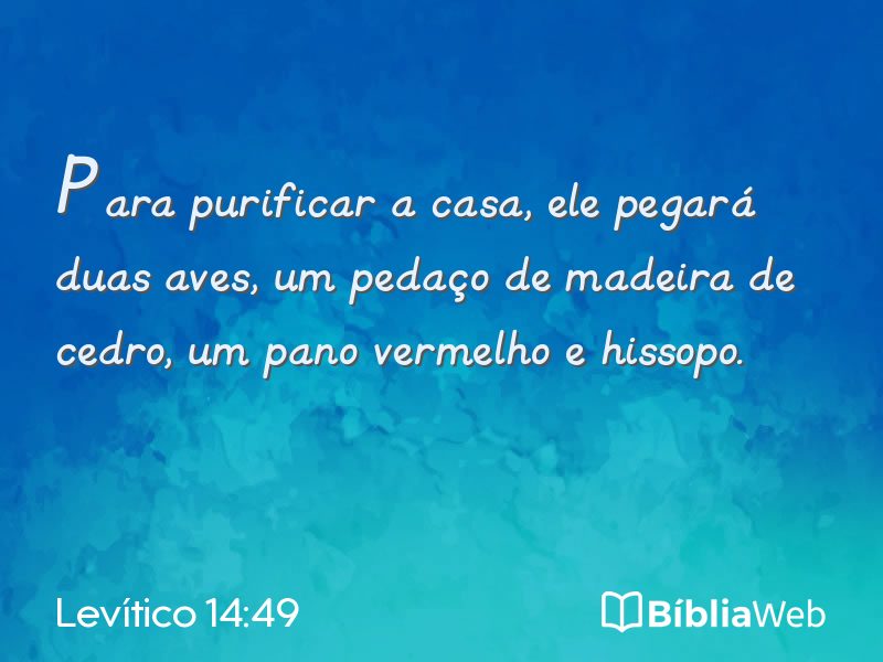 Levítico 14:49 em imagem para compartilhar