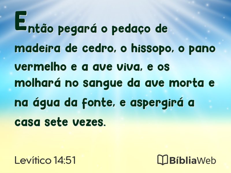 Levítico 14:51 em imagem para compartilhar