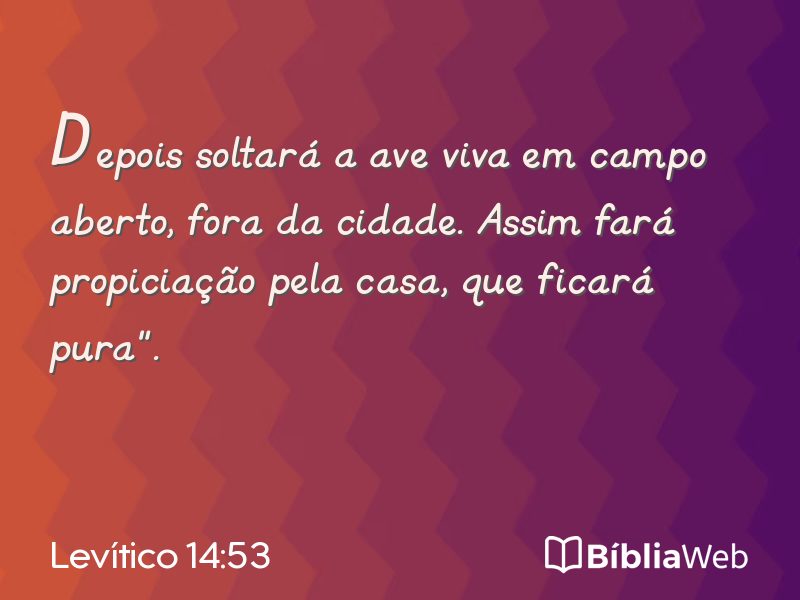Levítico 14:53 em imagem para compartilhar