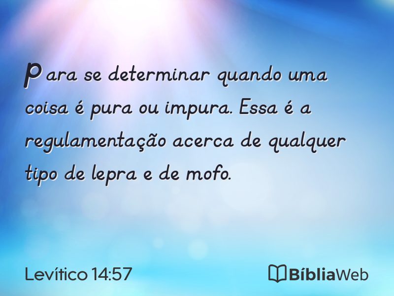 Levítico 14:57 em imagem para compartilhar