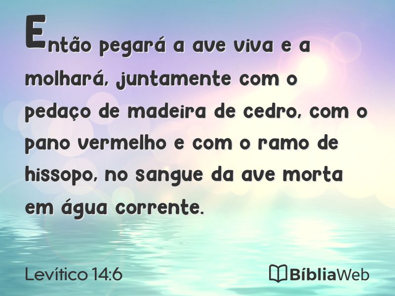 Levítico 14:6 em imagem para compartilhar