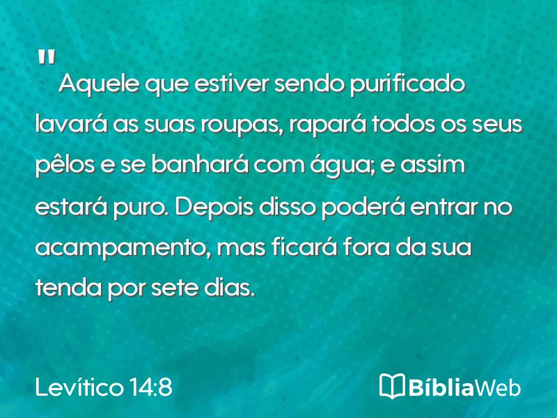 Levítico 14:8 em imagem para compartilhar