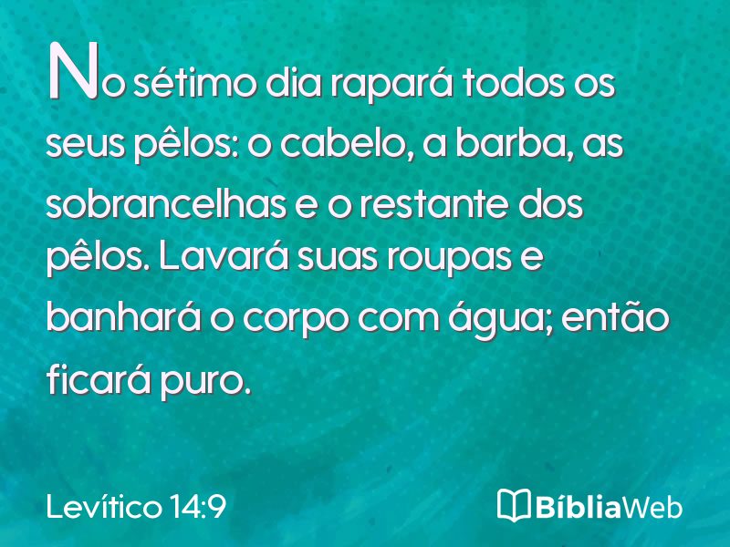 Levítico 14:9 em imagem para compartilhar