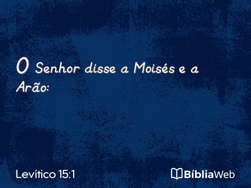 Levítico 15:1 em imagem para compartilhar
