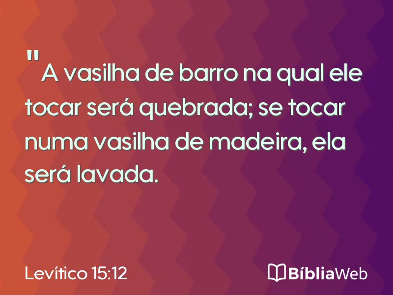 Levítico 15:12 em imagem para compartilhar