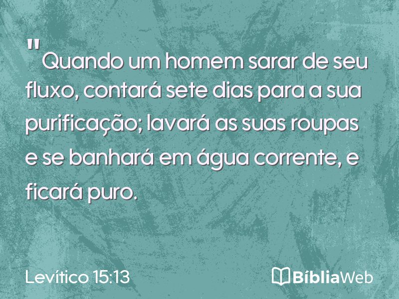 Levítico 15:13 em imagem para compartilhar