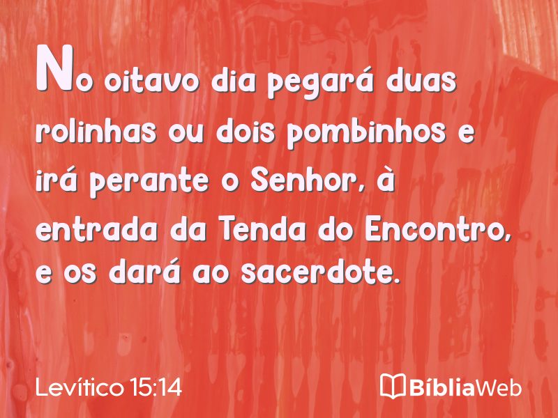 Levítico 15:14 em imagem para compartilhar