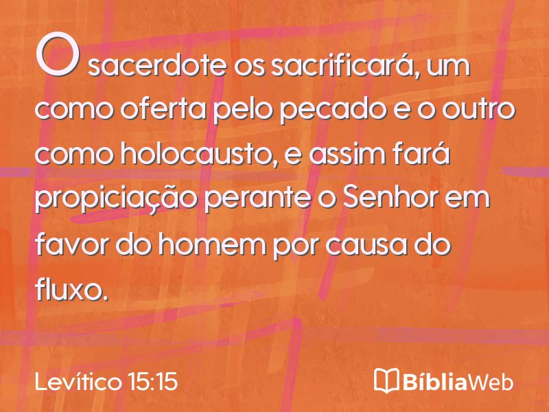 Levítico 15:15 em imagem para compartilhar