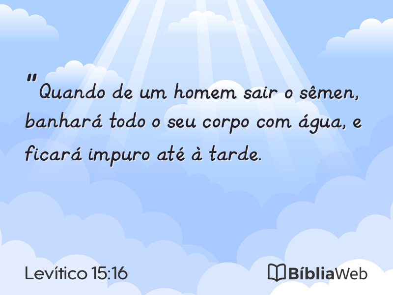 Levítico 15:16 em imagem para compartilhar