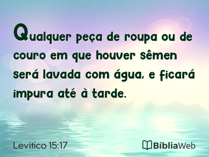 Levítico 15:17 em imagem para compartilhar
