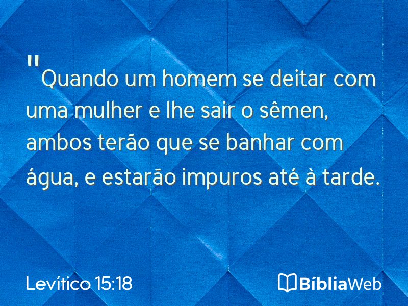 Levítico 15:18 em imagem para compartilhar