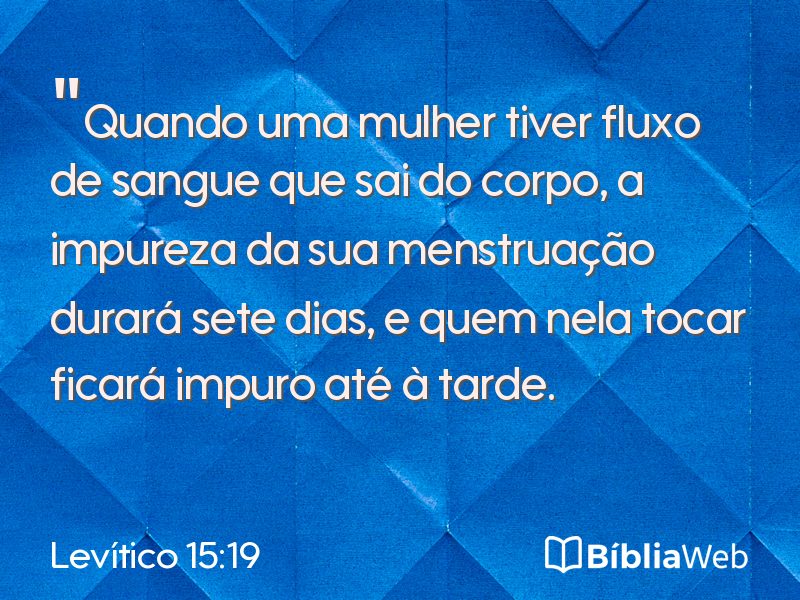 Levítico 15:19 em imagem para compartilhar