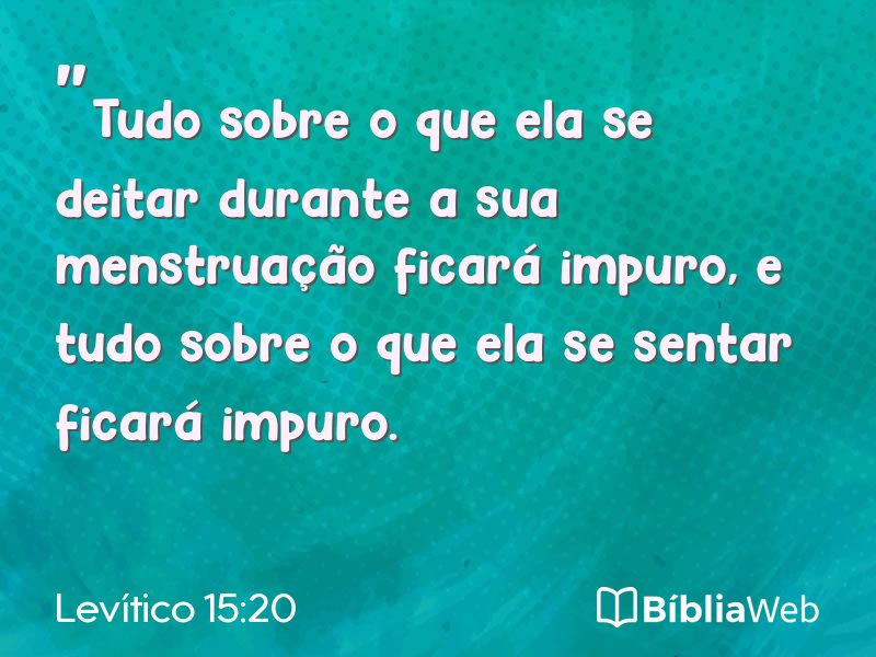 Levítico 15:20 em imagem para compartilhar