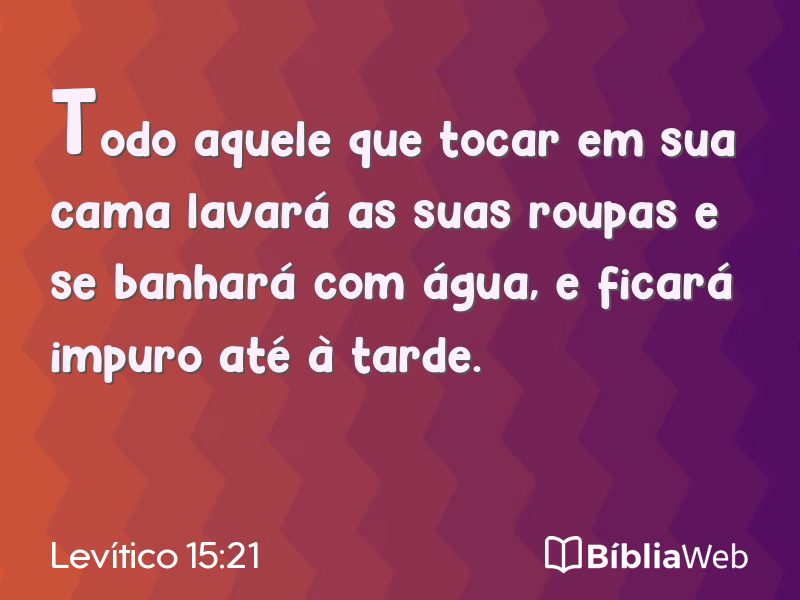 Levítico 15:21 em imagem para compartilhar