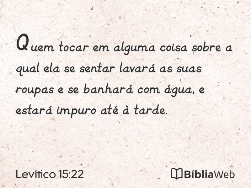 Levítico 15:22 em imagem para compartilhar