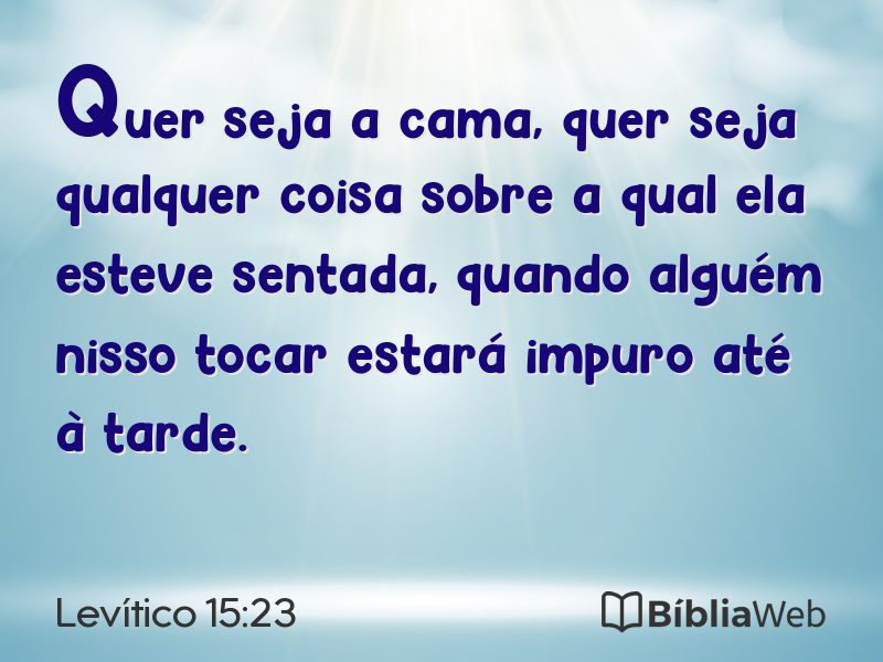 Levítico 15:23 em imagem para compartilhar