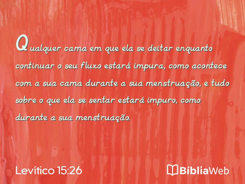 Levítico 15:26 em imagem para compartilhar