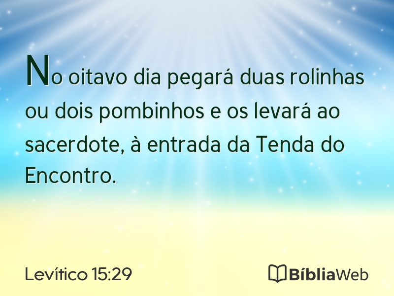 Levítico 15:29 em imagem para compartilhar