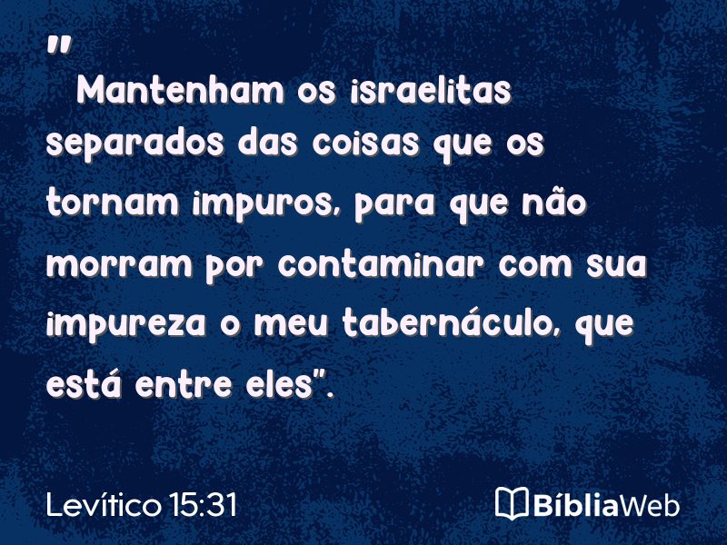 Levítico 15:31 em imagem para compartilhar