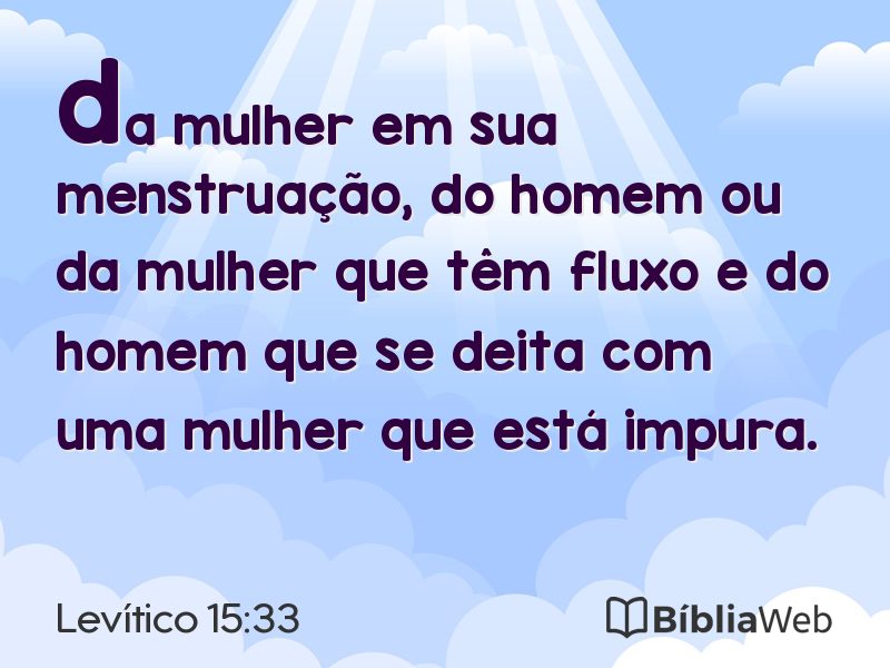 Levítico 15:33 em imagem para compartilhar