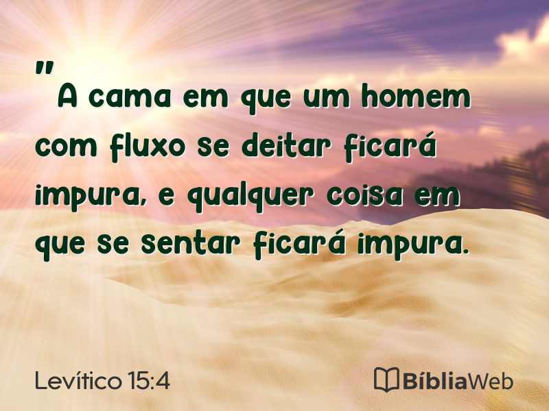 Levítico 15:4 em imagem para compartilhar