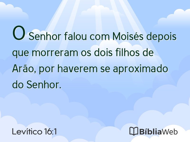 Levítico 16:1 em imagem para compartilhar