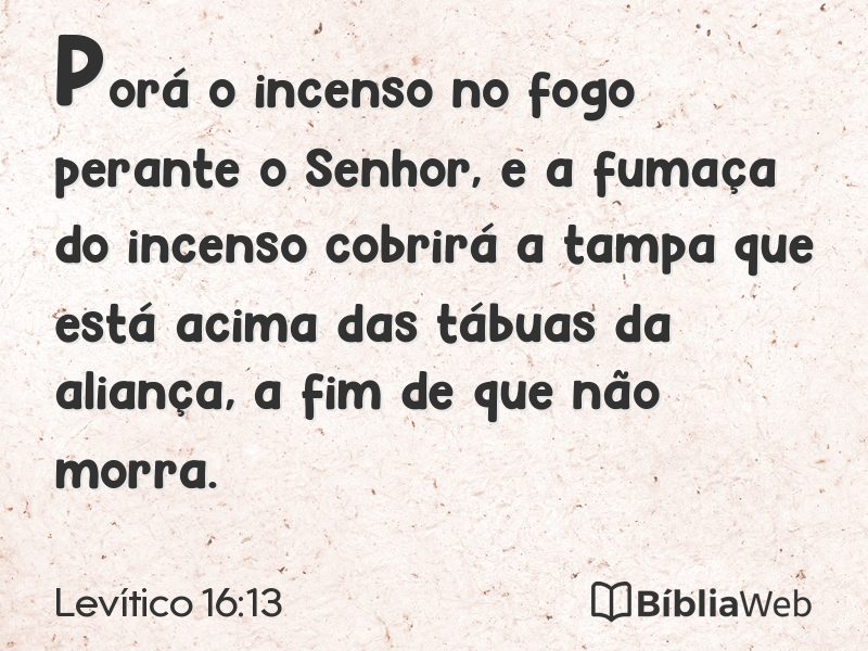 Levítico 16:13 em imagem para compartilhar