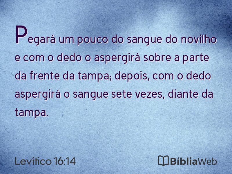 Levítico 16:14 em imagem para compartilhar