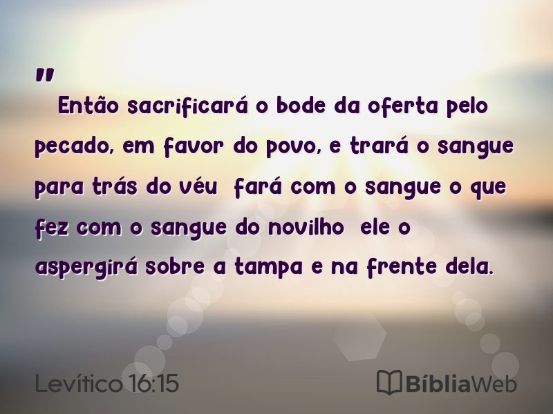 Levítico 16:15 em imagem para compartilhar