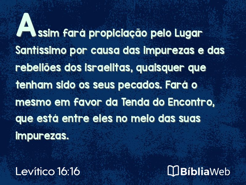 Levítico 16:16 em imagem para compartilhar