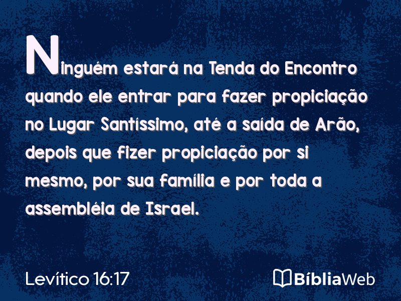 Levítico 16:17 em imagem para compartilhar