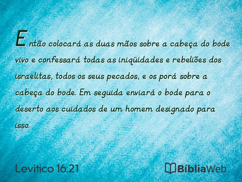 Levítico 16:21 em imagem para compartilhar