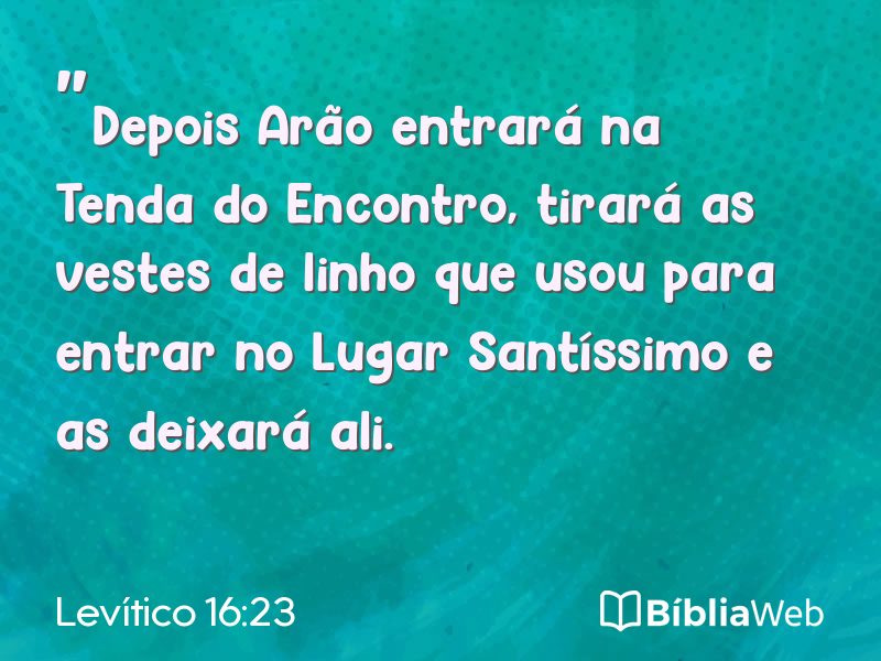 Levítico 16:23 em imagem para compartilhar