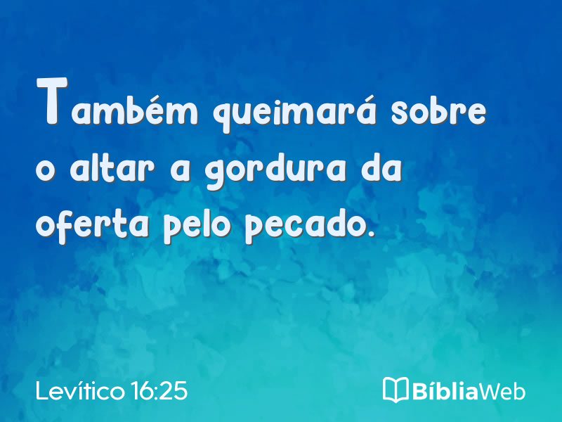 Levítico 16:25 em imagem para compartilhar