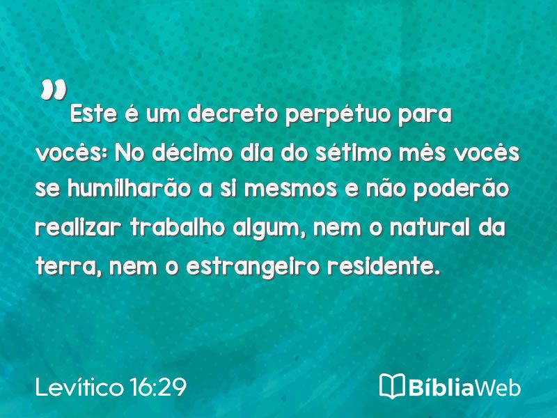Levítico 16:29 em imagem para compartilhar
