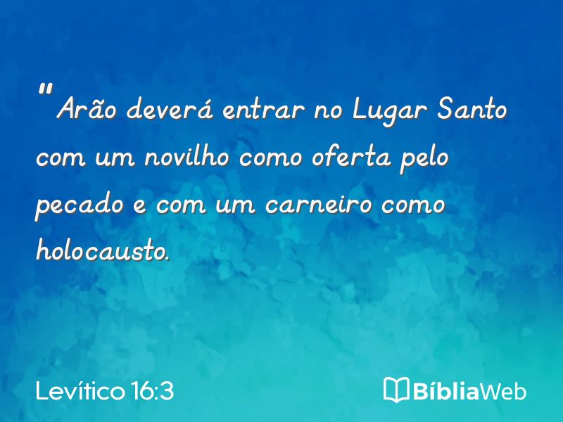 Levítico 16:3 em imagem para compartilhar